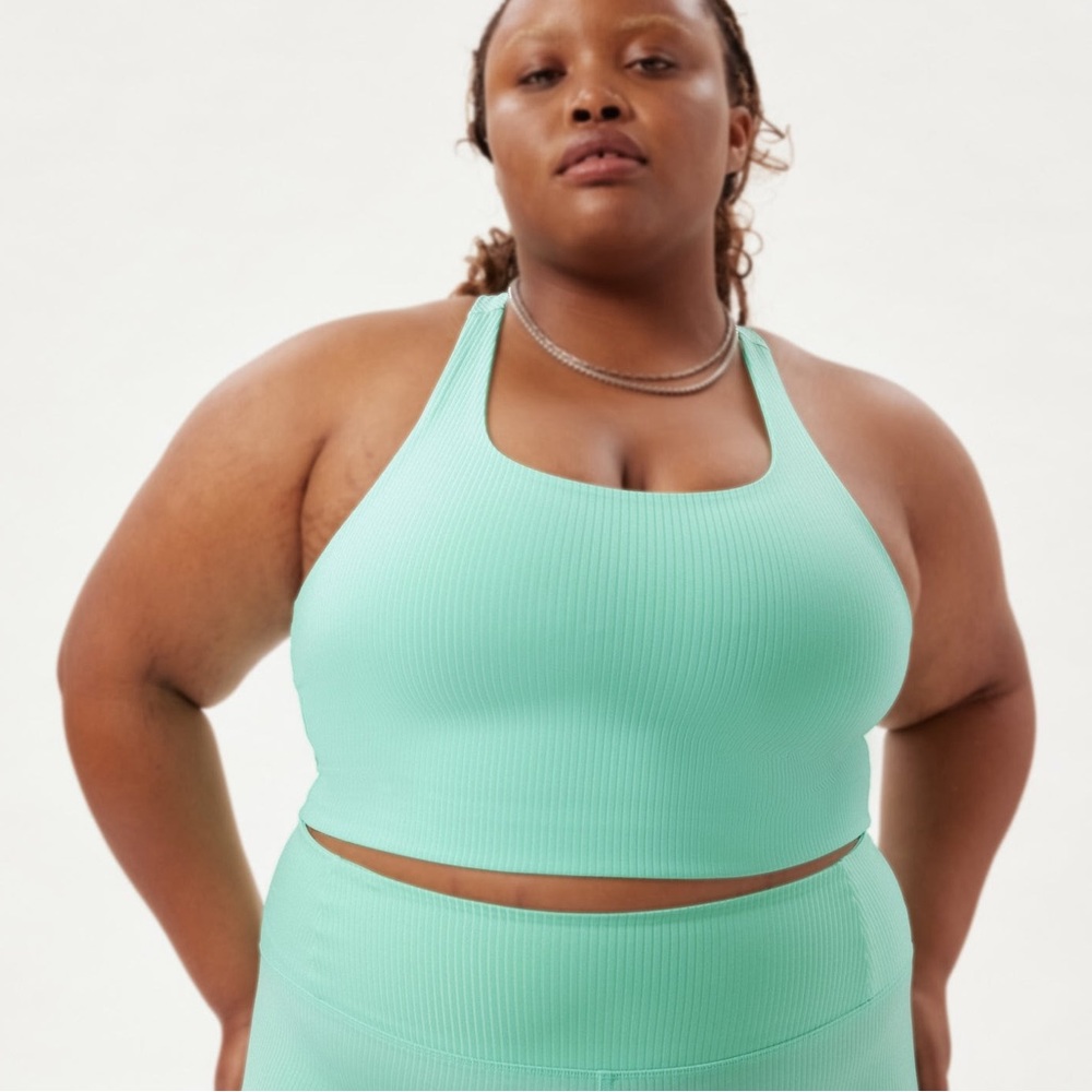 NWT Girlfriend Collective Breeze RIB Paloma Racerback Bra, size M